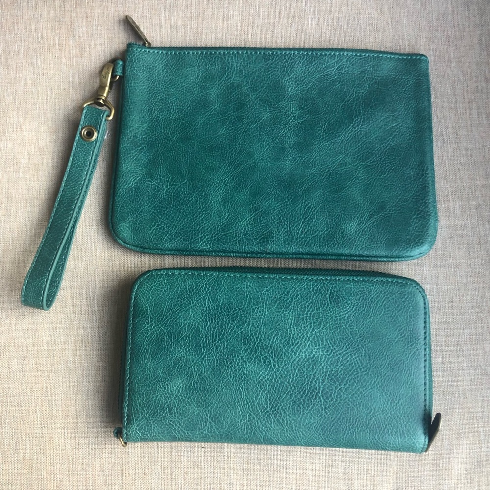 Thirty One All about Benjamin Wallet & Zipper pouch ** NEW w/o tags